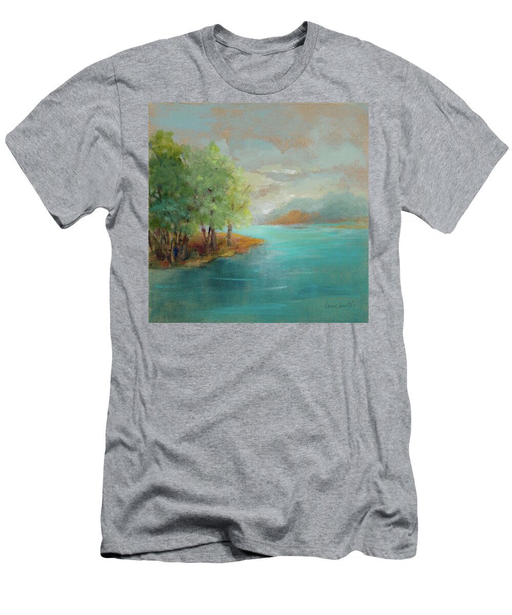 Morning T-Shirt featuring the painting Morning Islands by Lanie Loreth