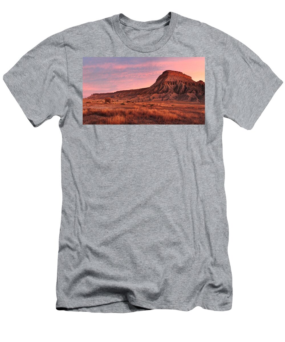 Mt Garfield T-Shirt featuring the photograph Mt Garfield Sunrise by Ronda Kimbrow