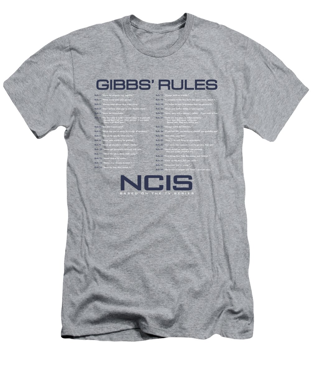  T-Shirt featuring the digital art Ncis - Gibbs Rules by Brand A