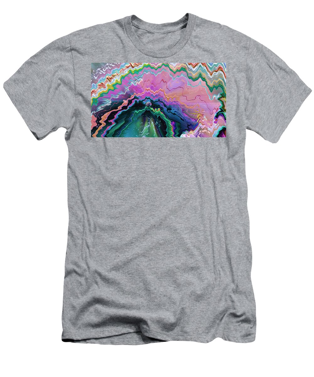 Nebula T-Shirt featuring the mixed media Nebula by Carl Hunter