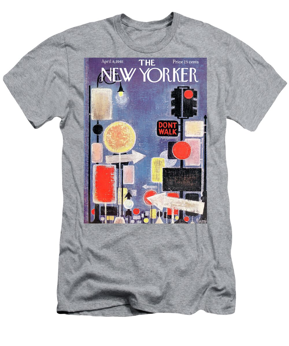 Kenneth Mahood Kma T-Shirt featuring the painting New Yorker April 8th, 1961 by Kenneth Mahood