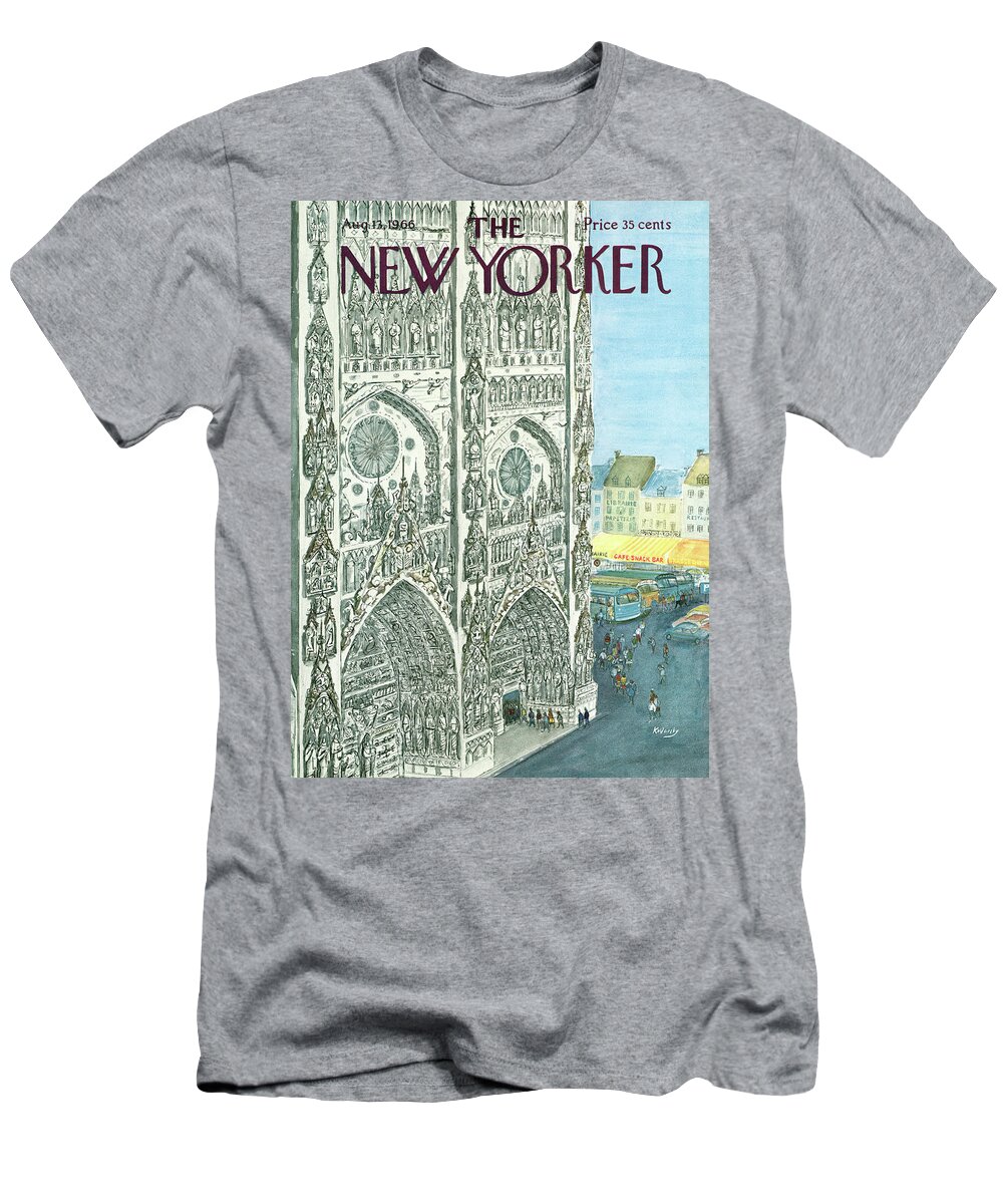 Artkey 44567 T-Shirt featuring the painting New Yorker August 13th, 1966 by Anatol Kovarsky