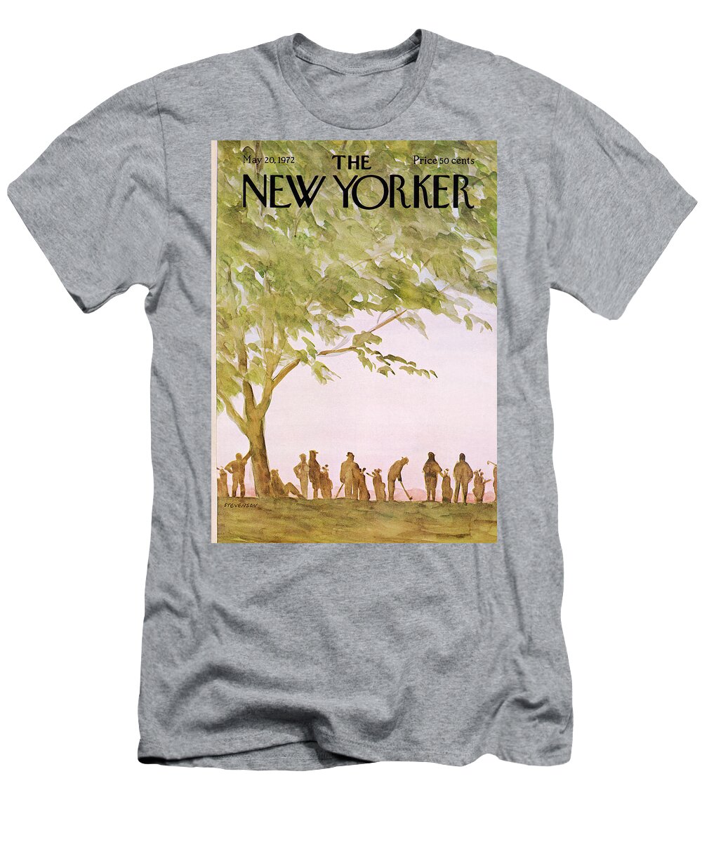 James Stevenson Jst T-Shirt featuring the painting New Yorker May 20th, 1972 by James Stevenson
