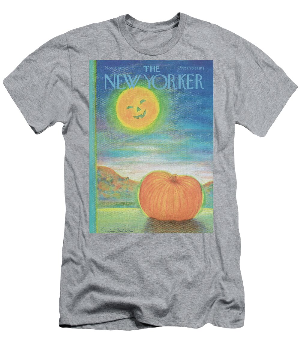 Halloween T-Shirt featuring the painting New Yorker November 3rd, 1975 by Eugene Mihaesco