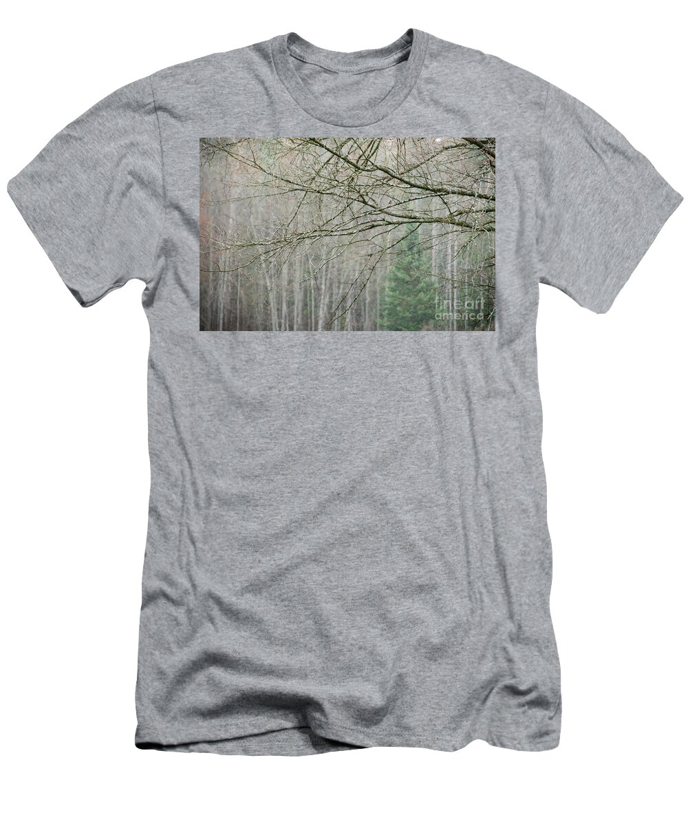  T-Shirt featuring the photograph October Snow by Cheryl Baxter