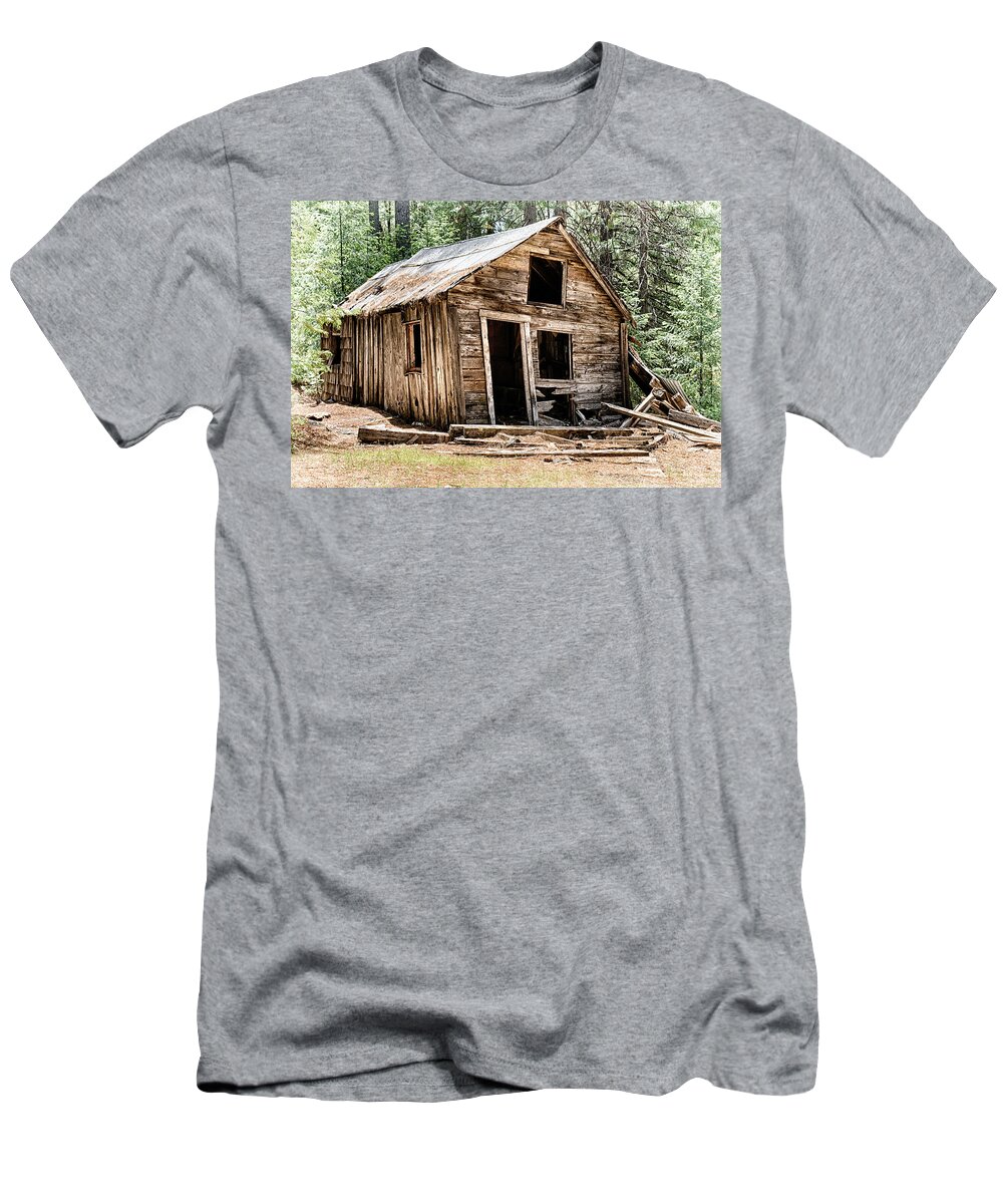 Old T-Shirt featuring the photograph Old Miners Shack by Betty Depee