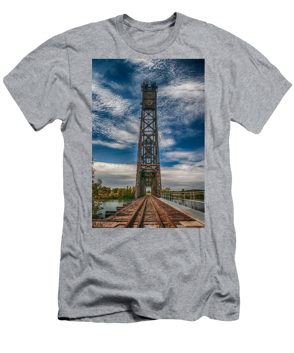 Guy Whiteley Photography T-Shirt featuring the photograph Old Welland Lift Bridge 3D07057hp by Guy Whiteley