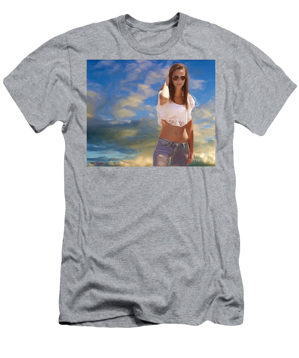 Girl Art Photography T-Shirt featuring the photograph One Hot Day by Blake Richards