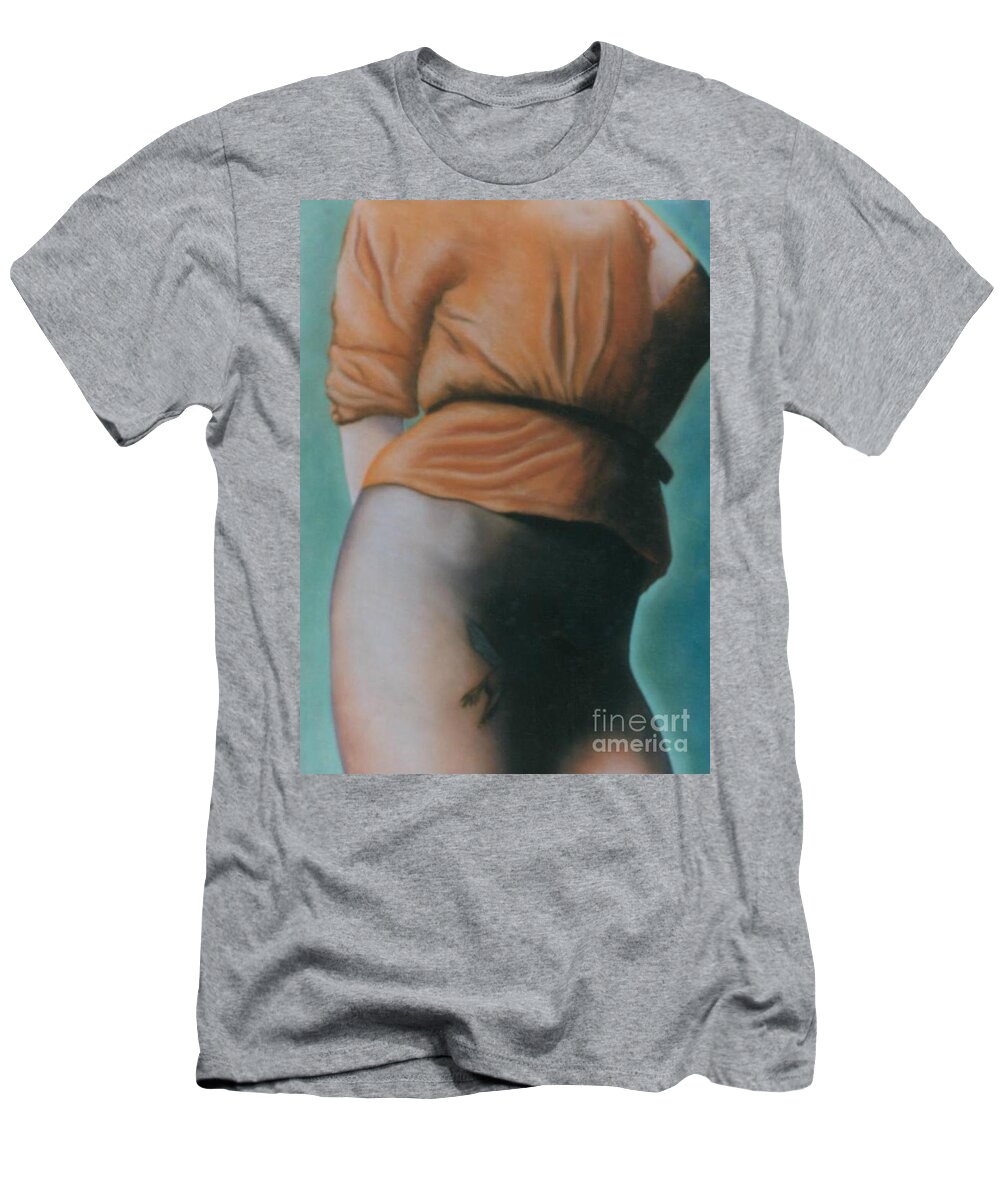 Sensual T-Shirt featuring the pastel Orange Blouse by Mary Ann Leitch