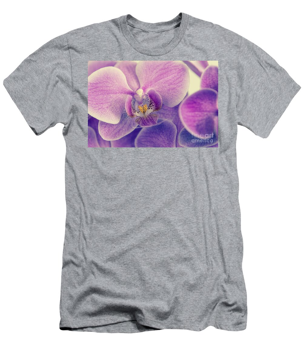 Asia T-Shirt featuring the photograph Orchid Lilac Dark by Hannes Cmarits