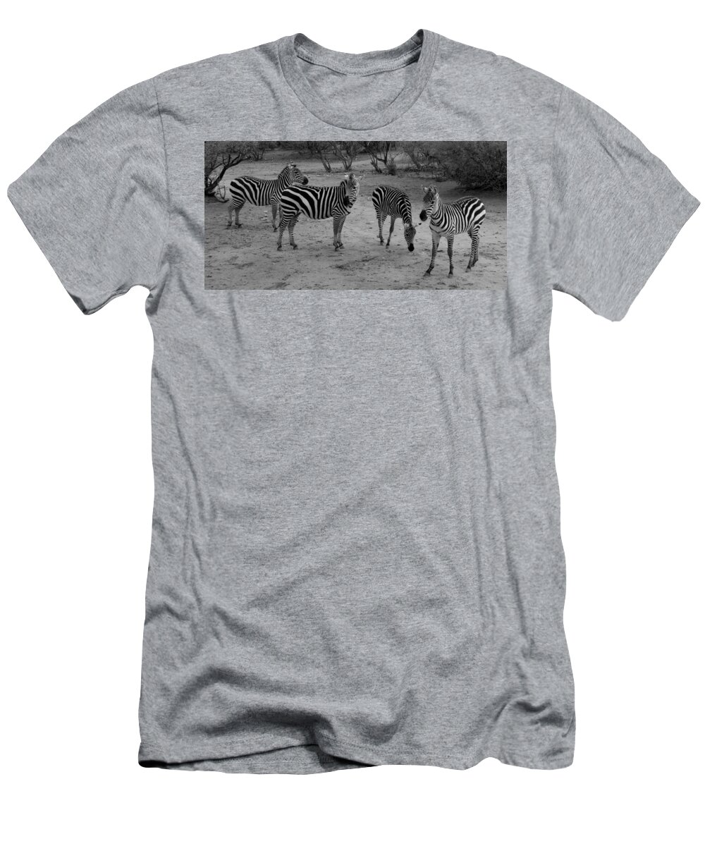 Out Of Africa T-Shirt featuring the photograph Out of Africa Zebras by Phyllis Spoor