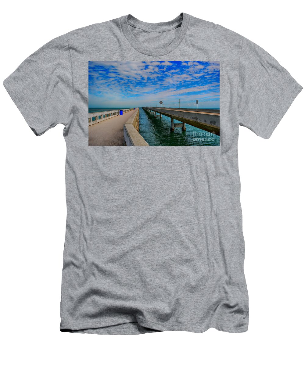 Florida Canvas T-Shirt featuring the photograph Overseas Highway Florida Keys by Chris Thaxter