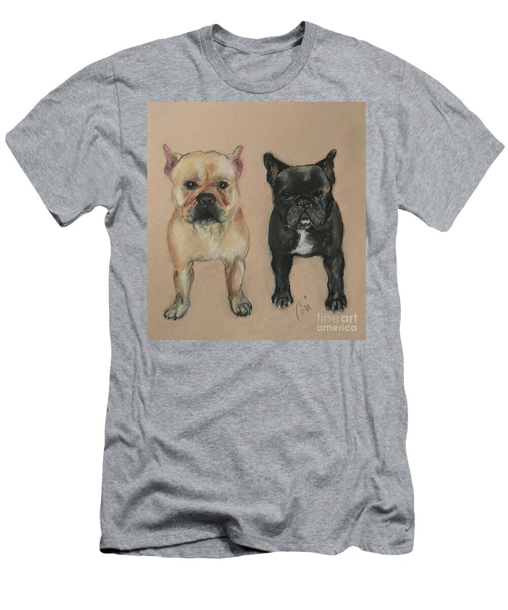 French Bulldog T-Shirt featuring the pastel Pardon My French by Cori Solomon