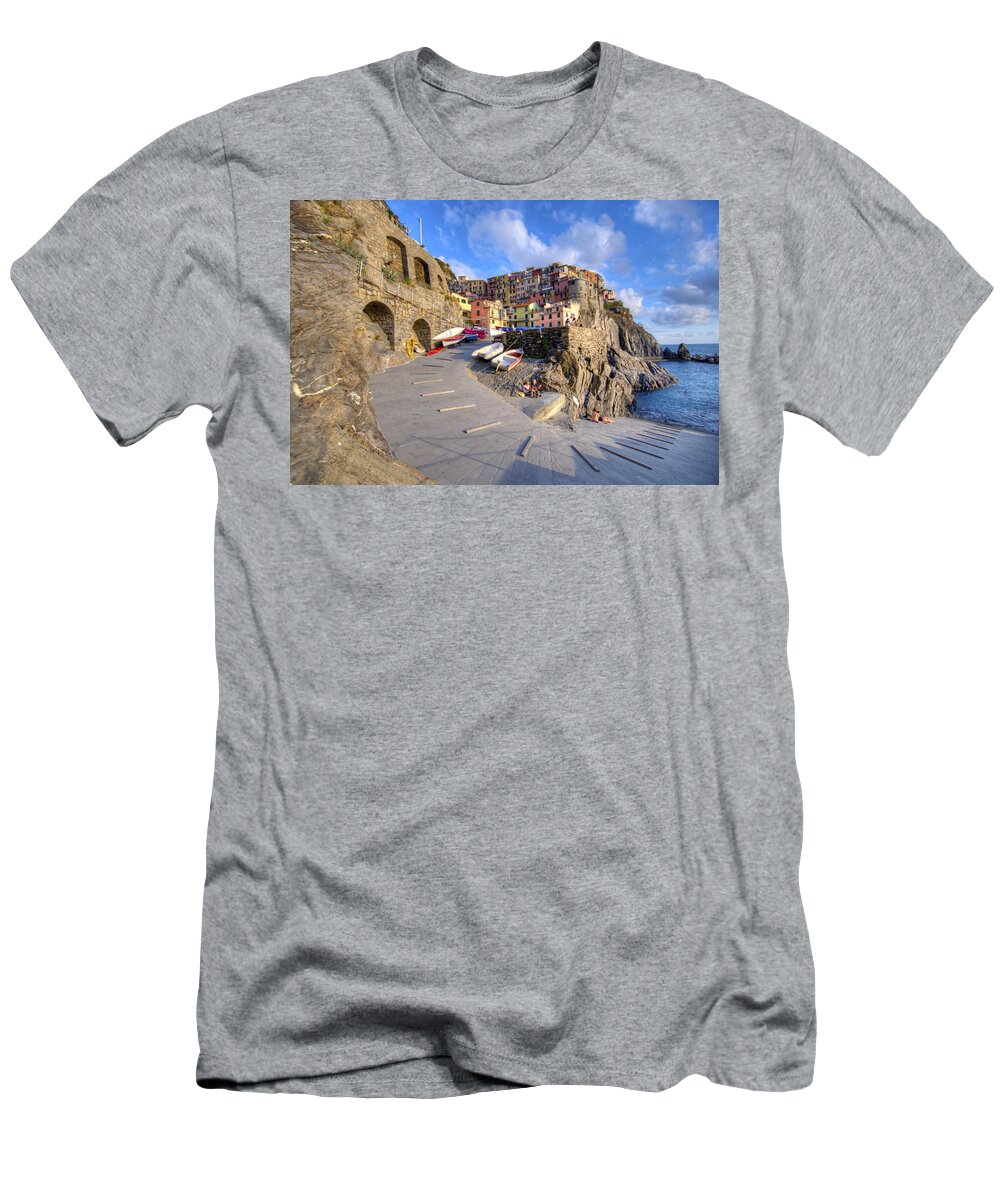 Europe T-Shirt featuring the photograph Path to the Manarola Harbor by Matt Swinden