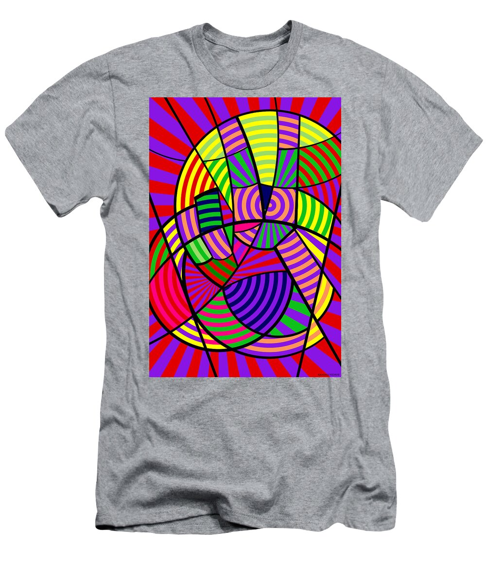 Colorful T-Shirt featuring the digital art Peace 12 of 12 by Randall J Henrie