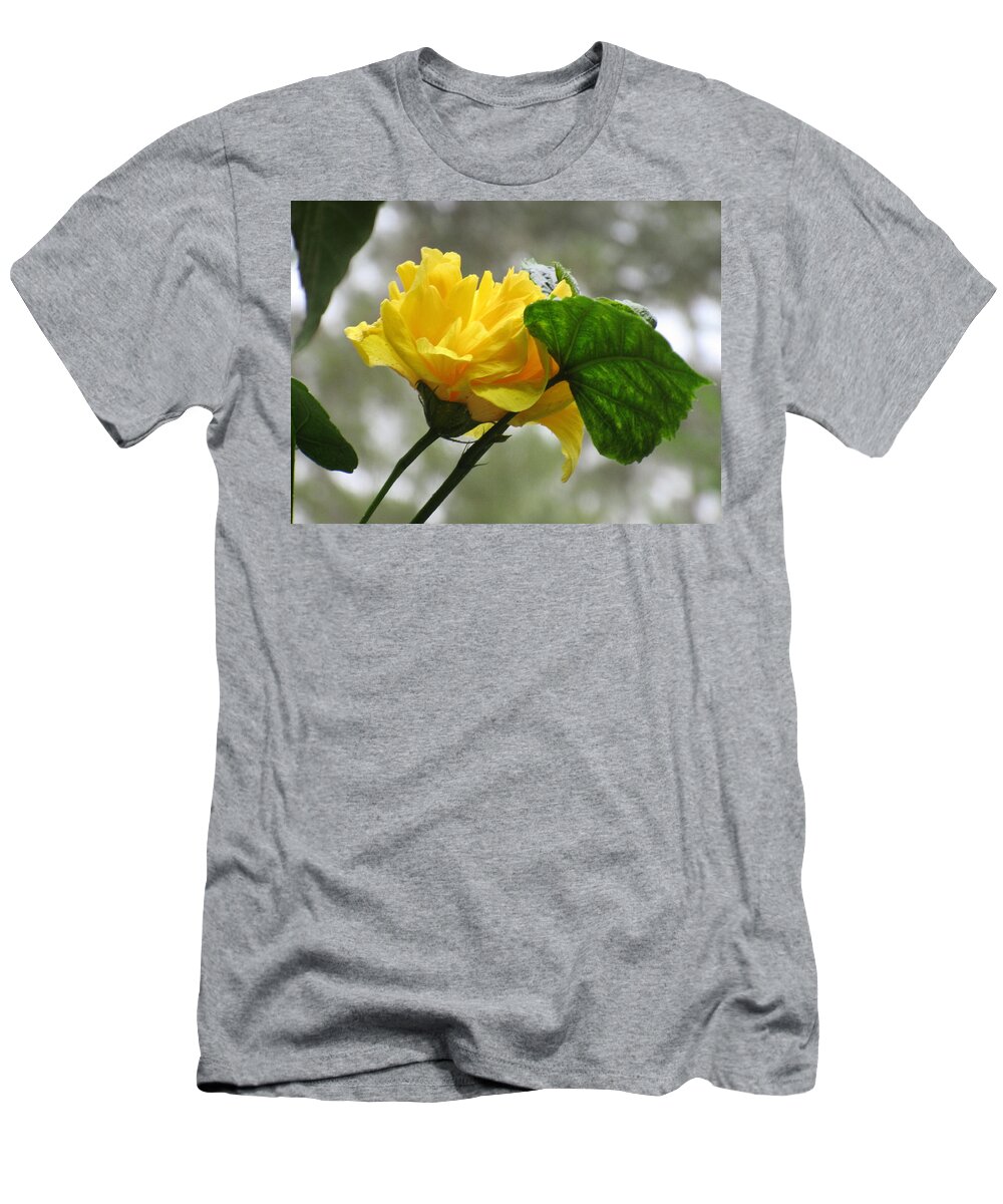 Yellow T-Shirt featuring the photograph Peachy Yellow Surprise by Ashley Goforth