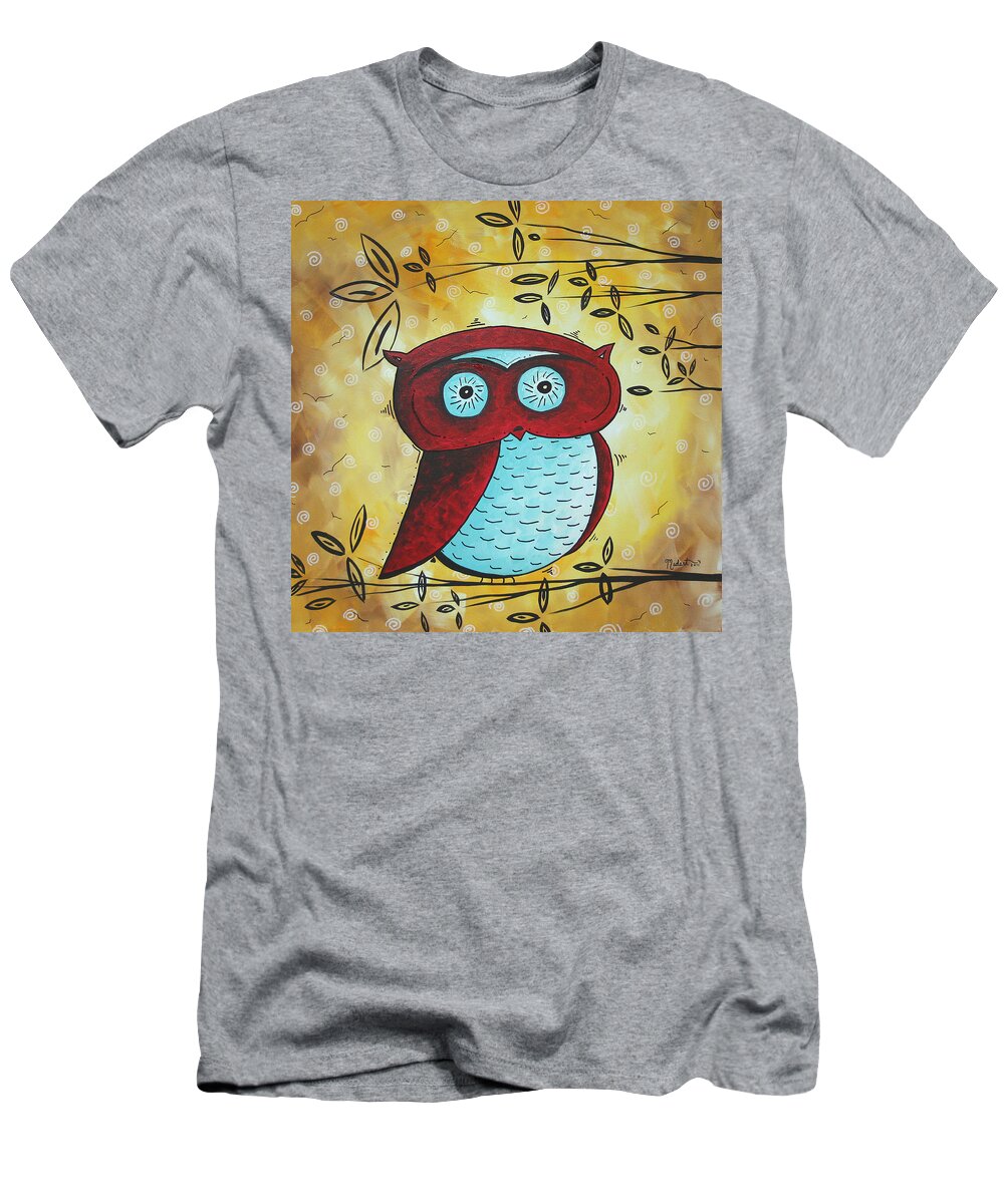 Wall T-Shirt featuring the painting Peekaboo by MADART by Megan Aroon