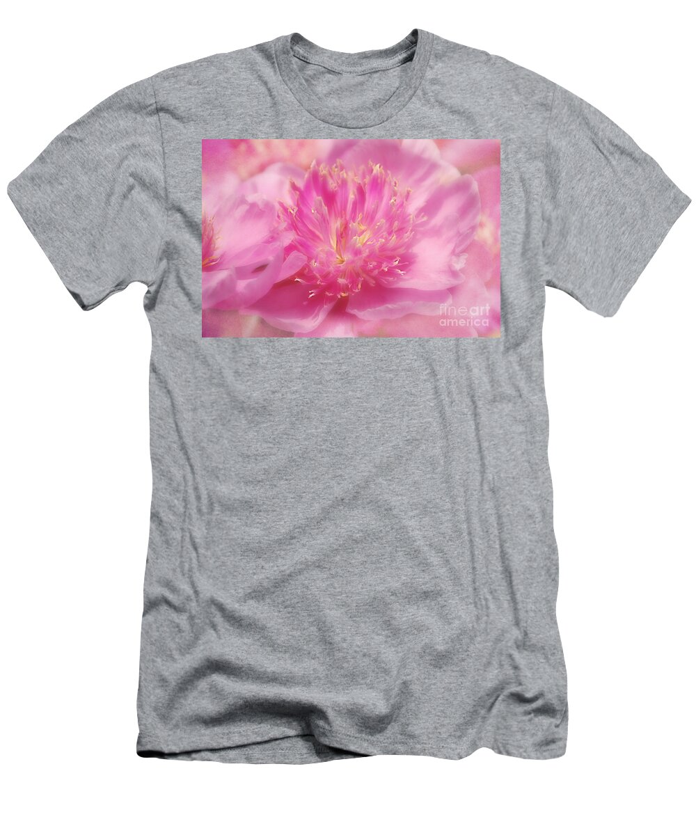 Macro T-Shirt featuring the photograph Peony Dream by Peggy Franz