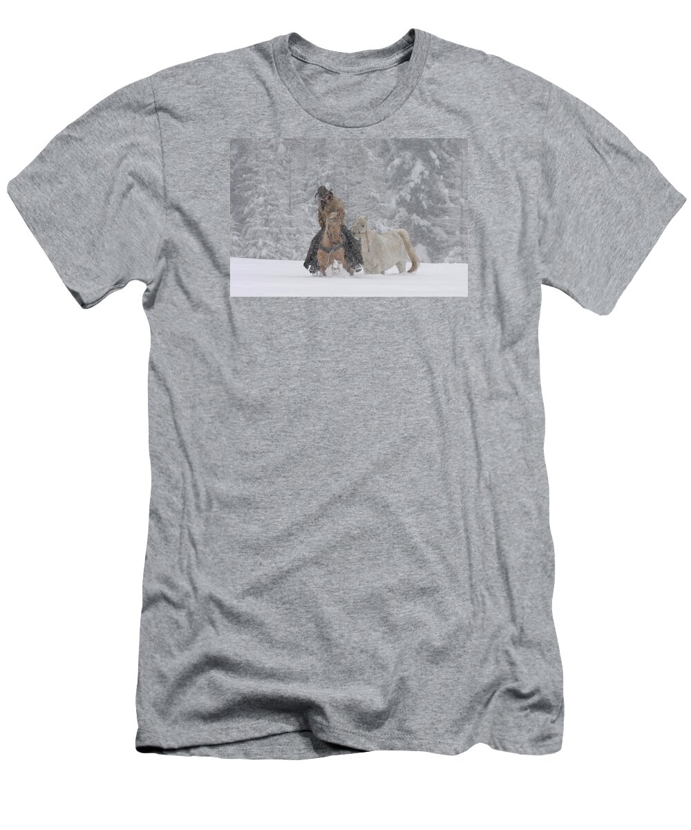 Cowboy T-Shirt featuring the photograph Persevere Through All by Diane Bohna