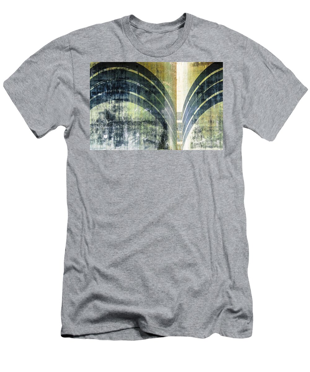 Cement Wall T-Shirt featuring the photograph Piped Abstract by Carolyn Marshall