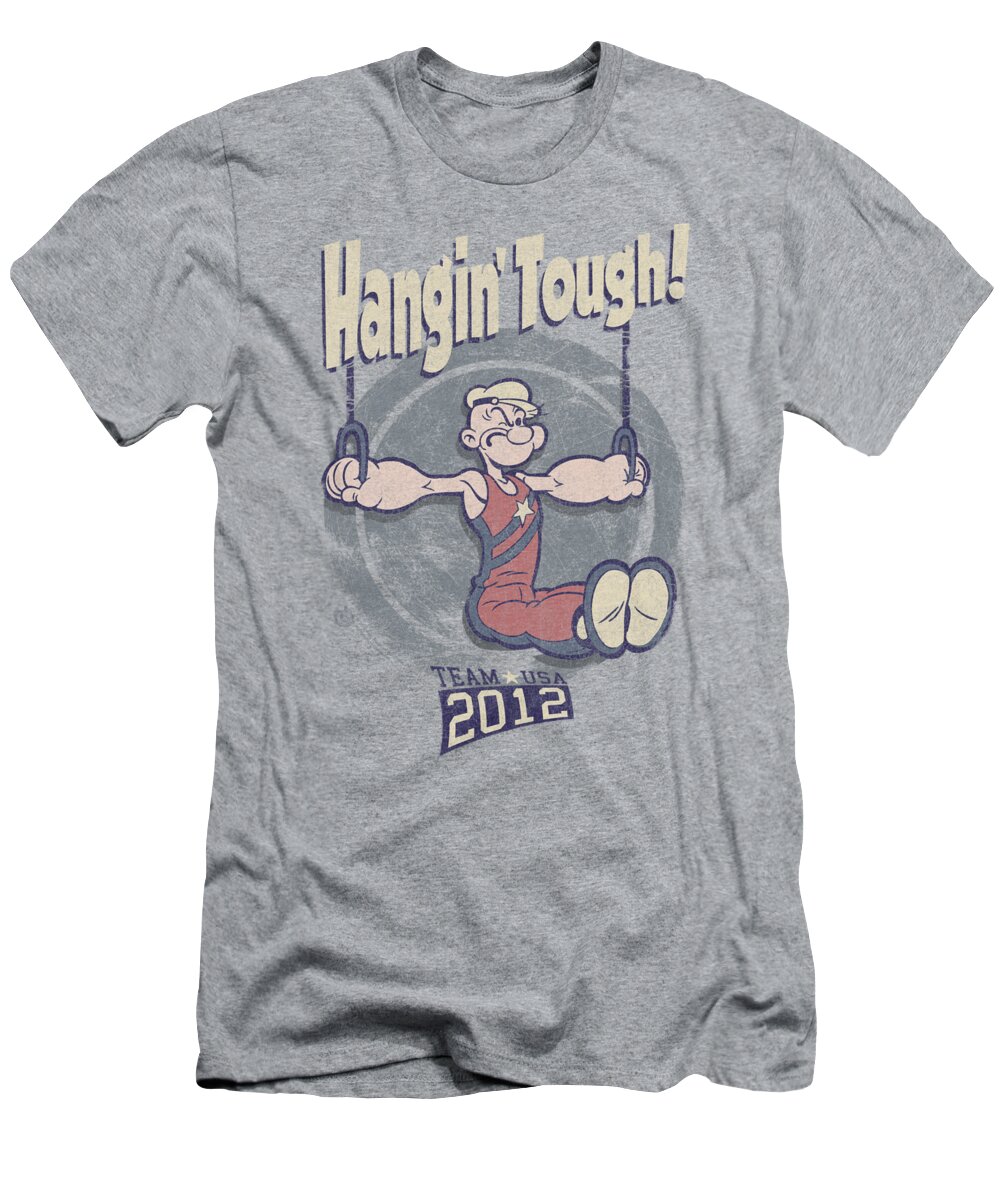 Popeye T-Shirt featuring the digital art Popeye - Hangin Tough by Brand A