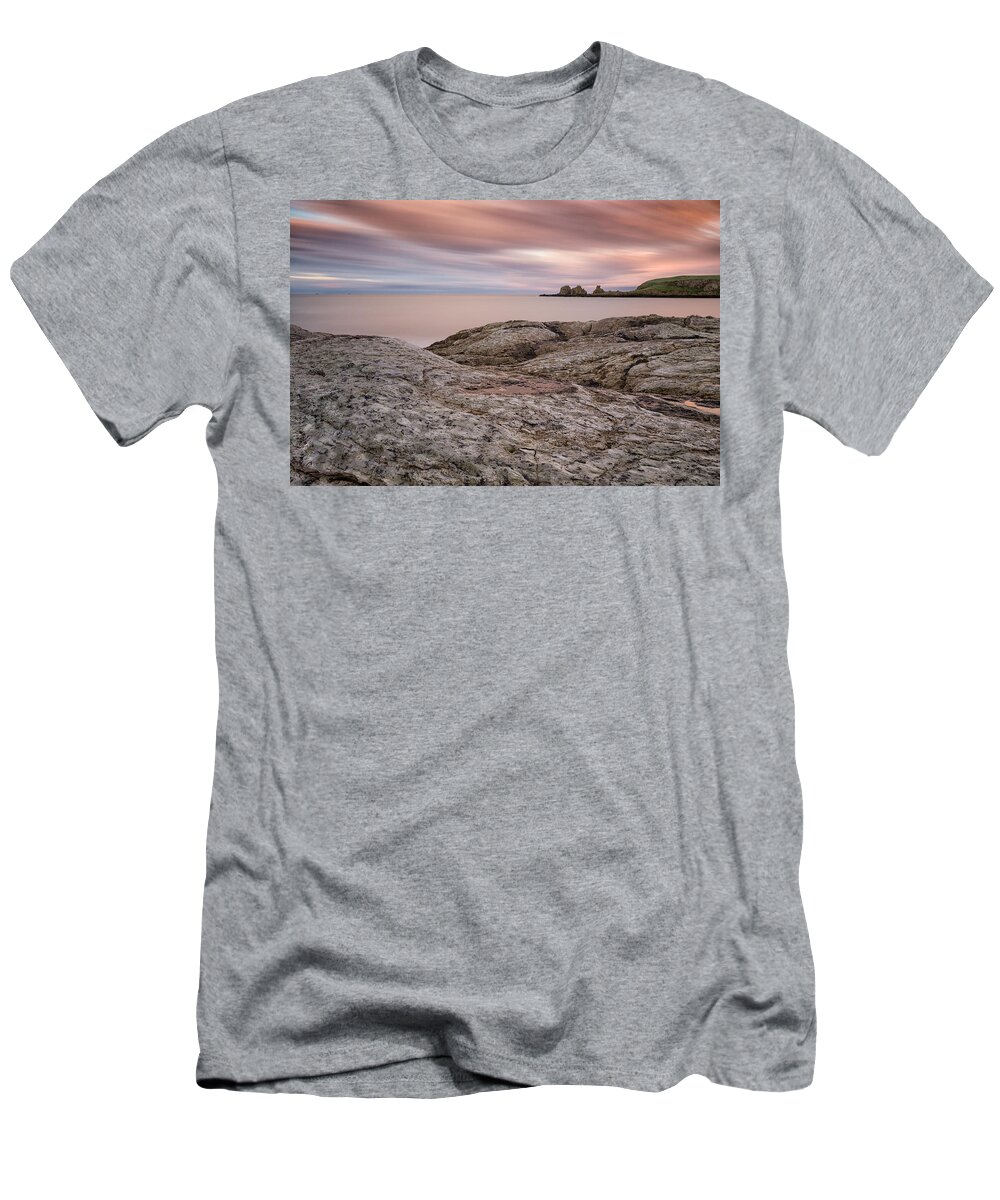 Isle Of Muck T-Shirt featuring the photograph Portmuck Sunset by Nigel R Bell