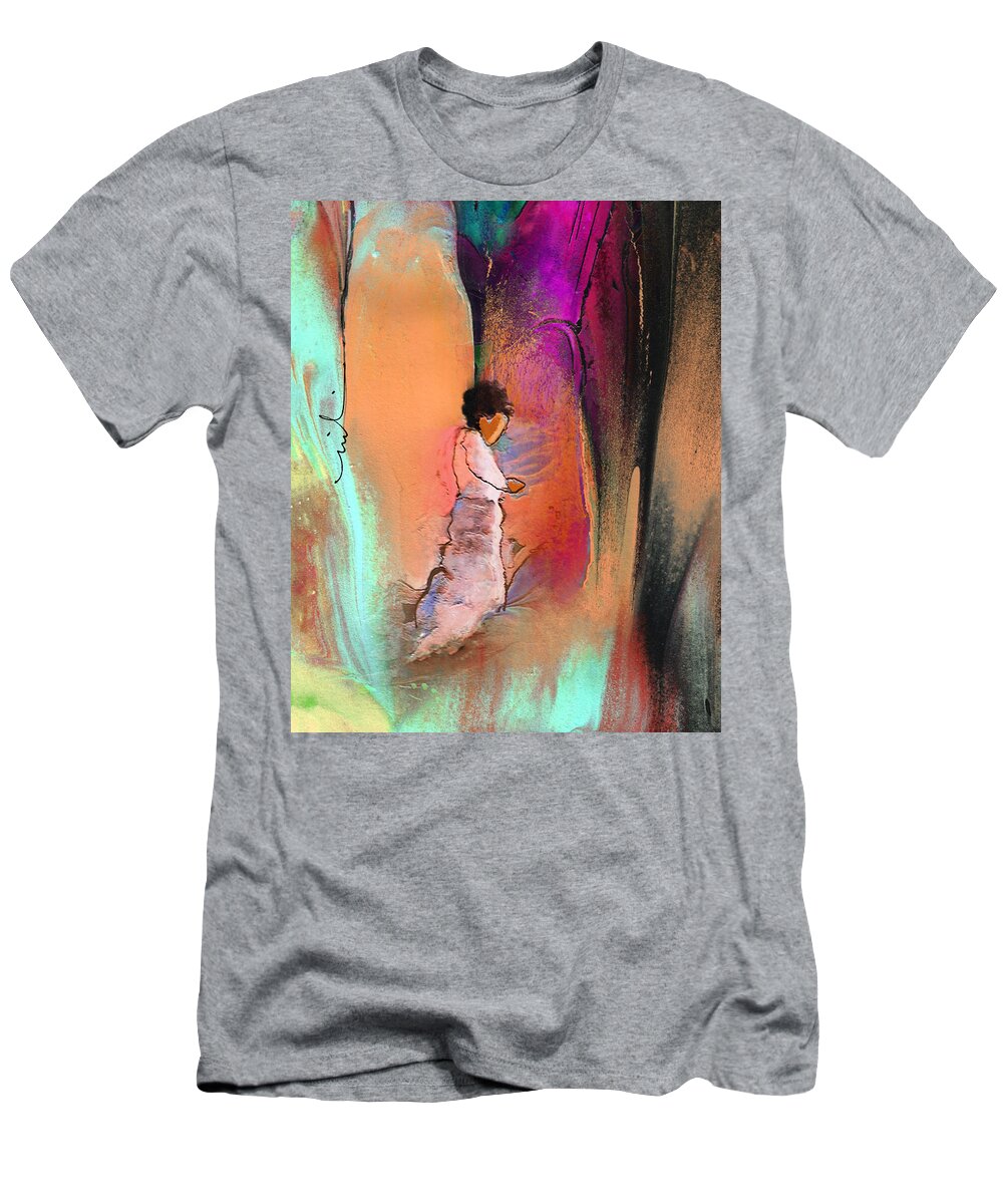 Religion T-Shirt featuring the painting Prayer Of A Child 02 by Miki De Goodaboom