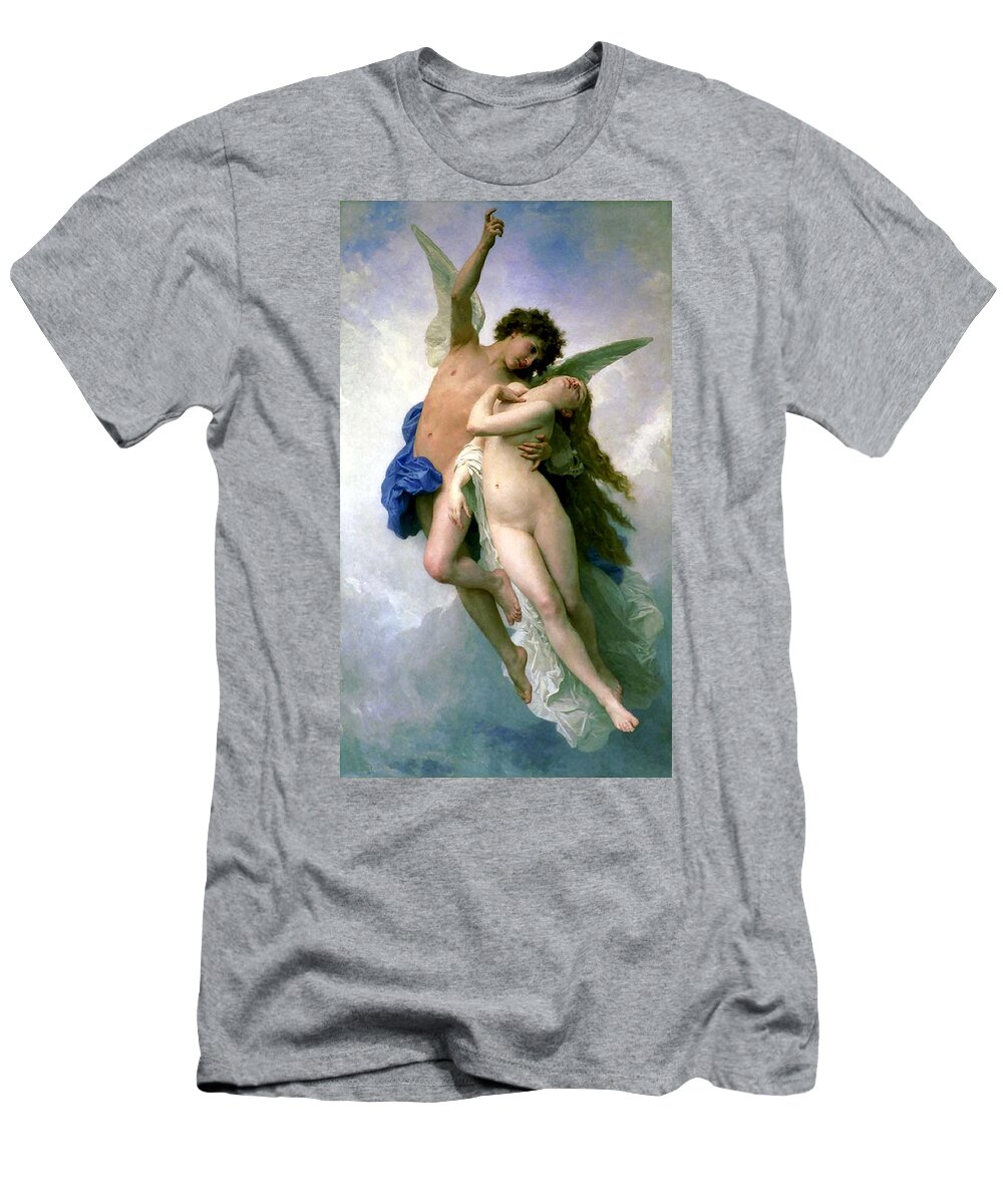 William Adolphe Bourguereau T-Shirt featuring the painting Psyche et LAmour by William Adolphe Bouguereau
