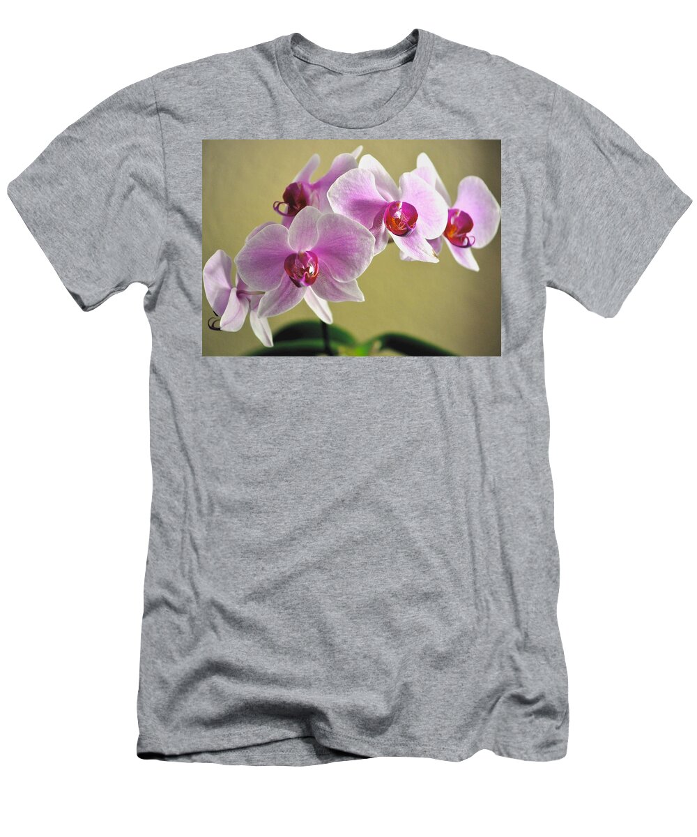 Blooming Orchids T-Shirt featuring the photograph Purple Orchids by Kristina Deane