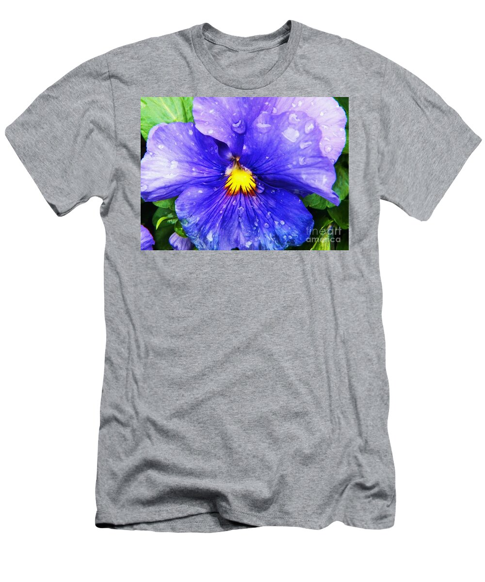 Flowers T-Shirt featuring the digital art Purple Rain by Matthew Seufer