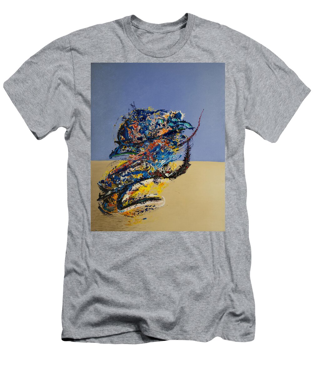 Derek Kaplan Art T-Shirt featuring the painting Quiet Desperation by Derek Kaplan
