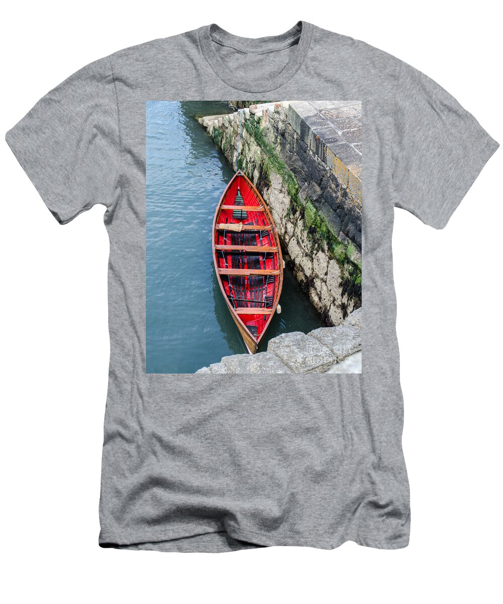 M C Story T-Shirt featuring the photograph Red Canoe by Mary Carol Story