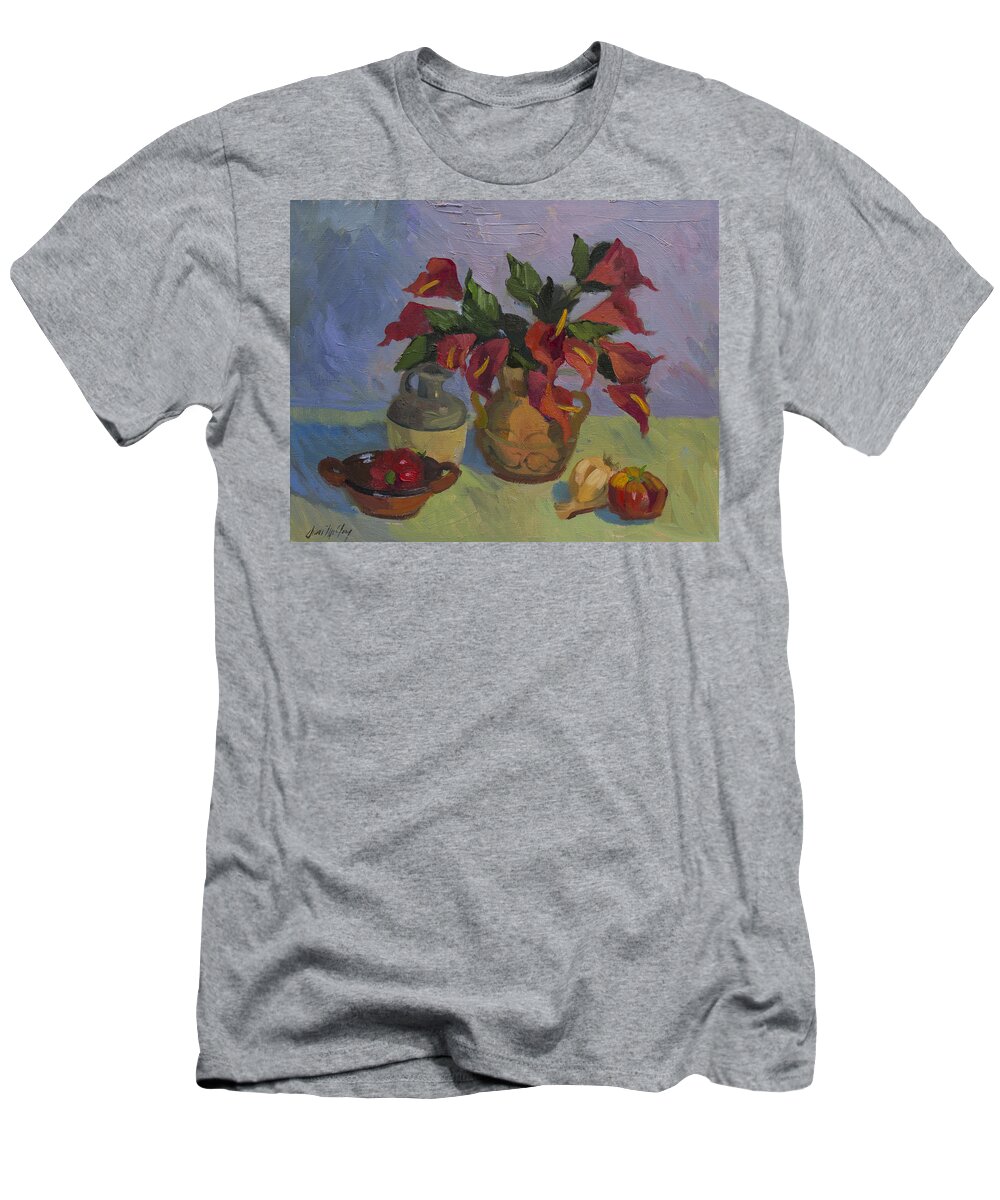 Still Life T-Shirt featuring the painting Red Pepper by Diane McClary