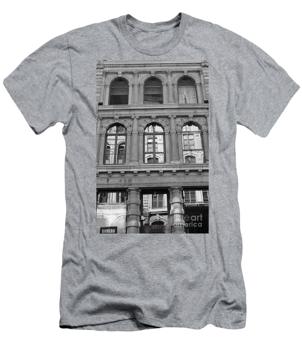 Windows T-Shirt featuring the photograph Reflections in Old Montreal by Nina Silver