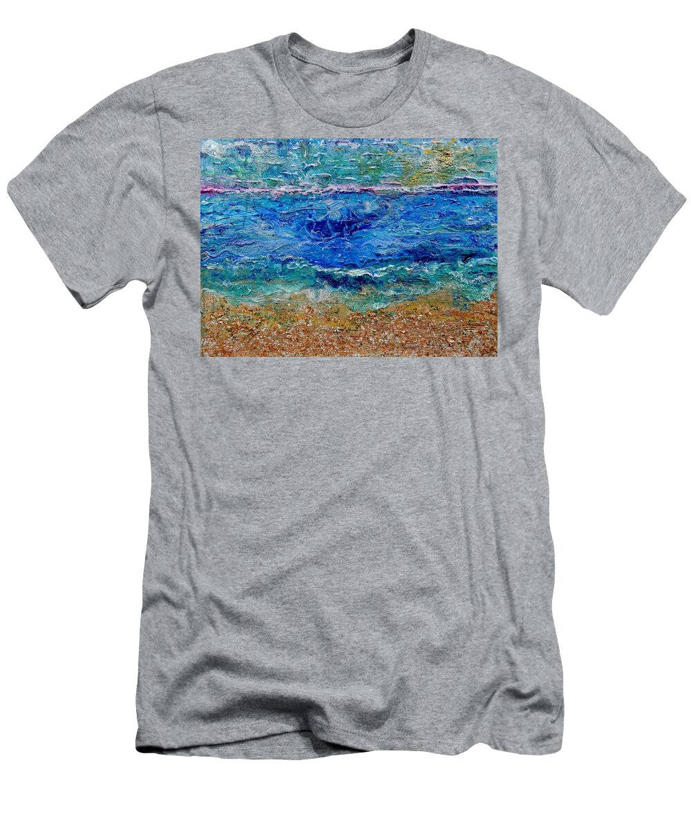 Rhapsody T-Shirt featuring the painting Rhapsody on the Sea by Regina Valluzzi