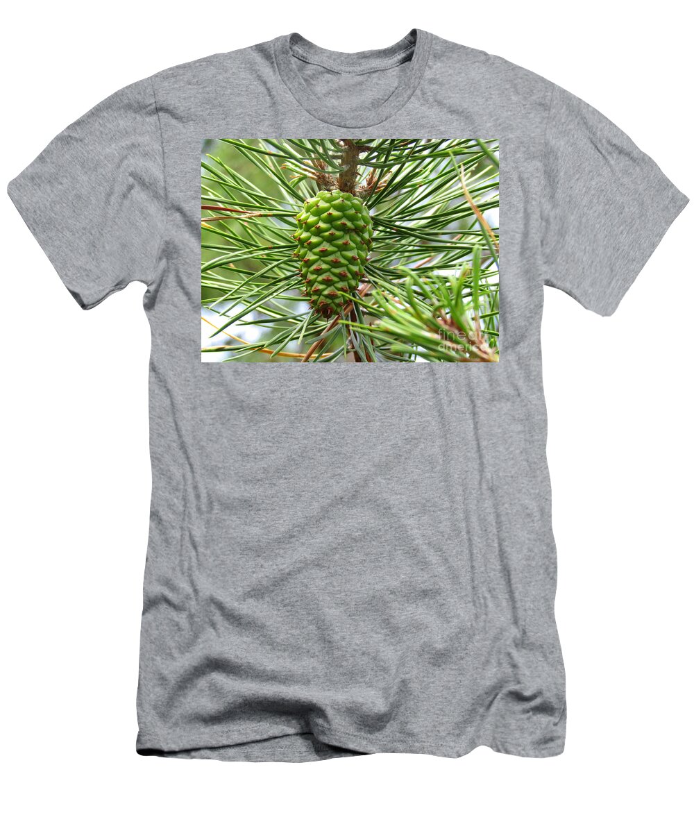 Pine Cone T-Shirt featuring the photograph Ripening Pine Cone by Elizabeth Dow