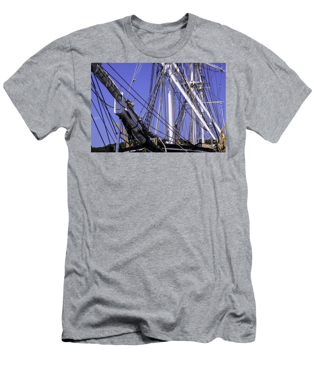 Charles T-Shirt featuring the photograph Ropes Chains And Cables by Joe Geraci