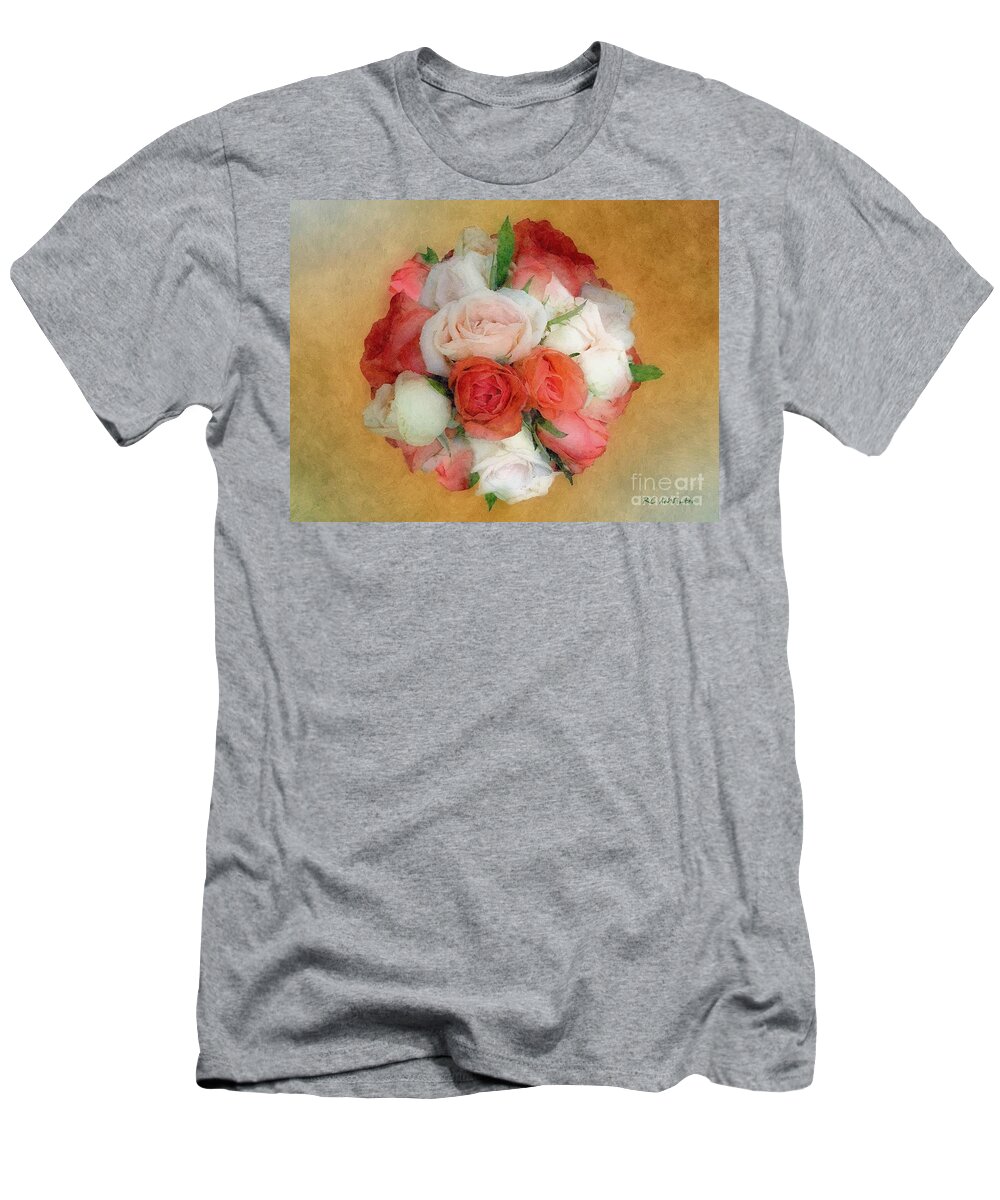 Roses T-Shirt featuring the painting Roses Antiqua by RC DeWinter