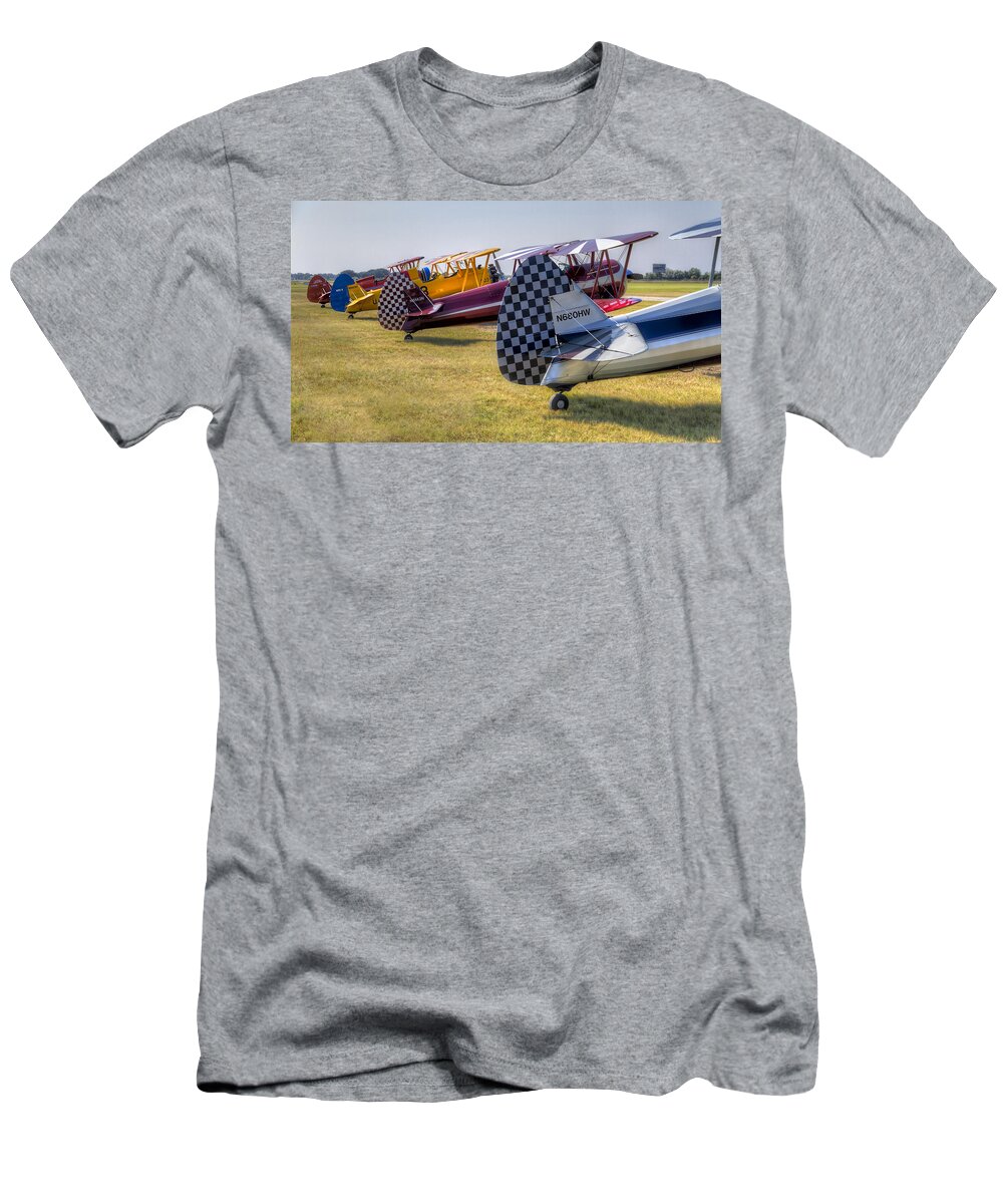 Jennings T-Shirt featuring the photograph Rudders in a Row by Tim Stanley