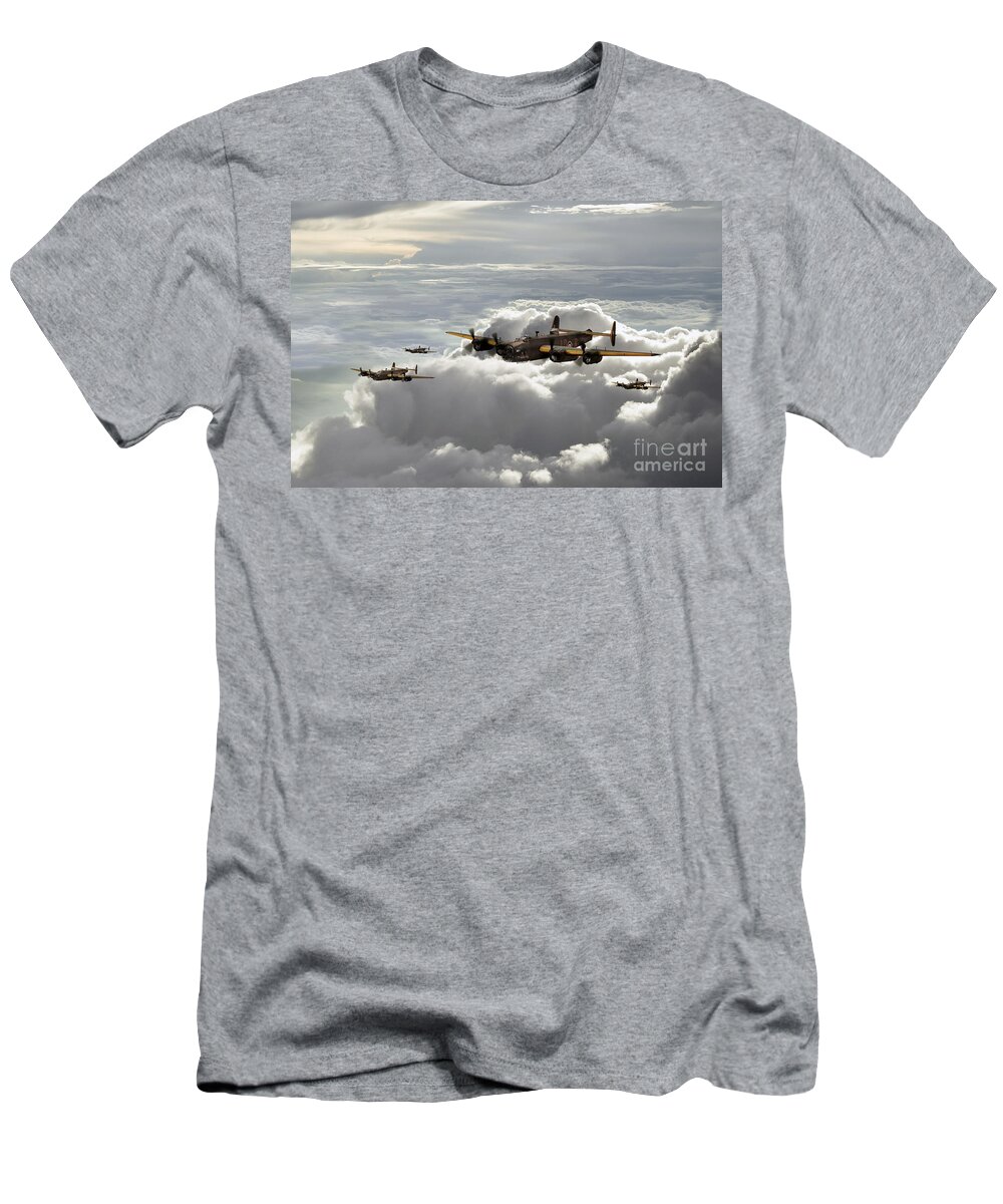 Handley Page Halifax T-Shirt featuring the digital art Ruhr Valley Express by Airpower Art