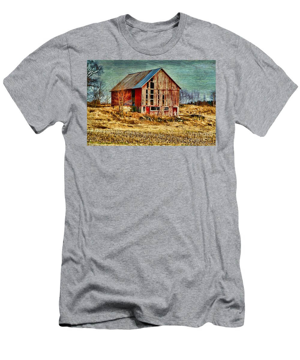 Rustic T-Shirt featuring the photograph Rural Rustic Vermont Scene by Deborah Benoit