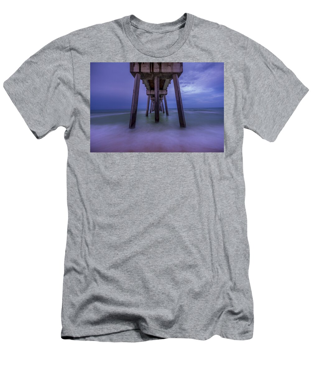 Russell Fields Pier T-Shirt featuring the photograph Russell Fields Pier by David Morefield