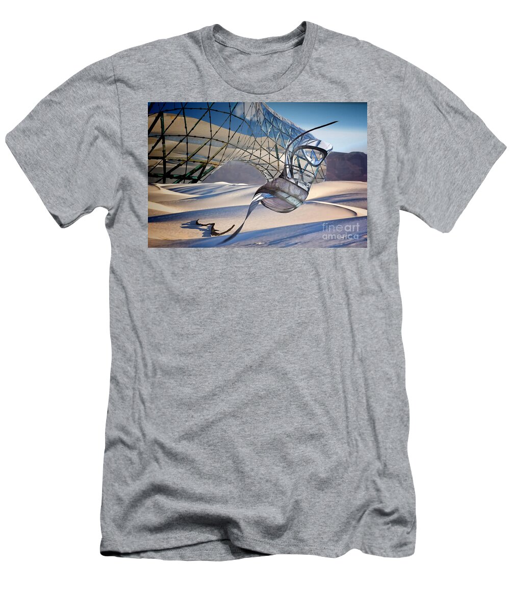 White Sands T-Shirt featuring the digital art Sand Incarnations with Dali by Georgianne Giese