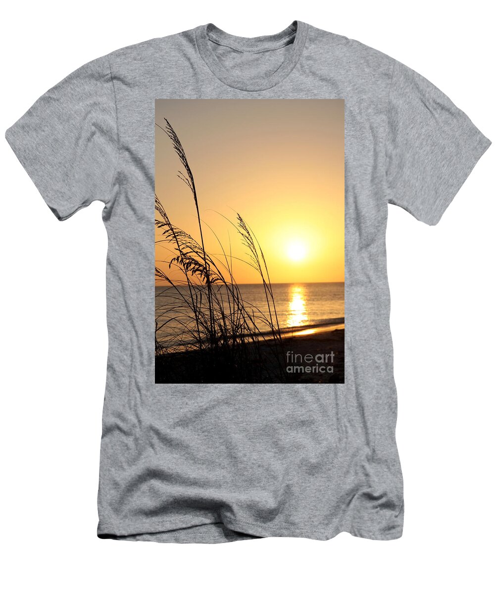 Sunset T-Shirt featuring the photograph Seaoats Sunset by Christiane Schulze Art And Photography