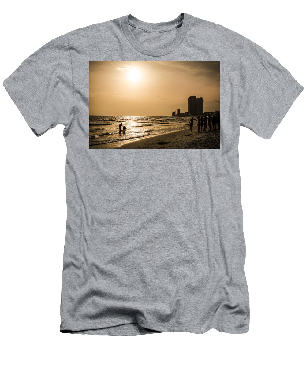 David Morefield T-Shirt featuring the photograph Shadows of the Beach by David Morefield