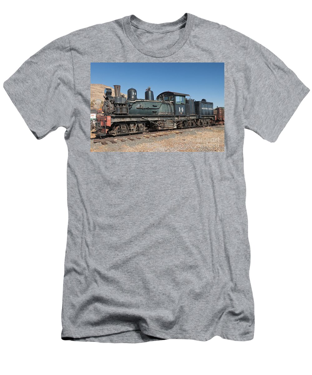 Colorado T-Shirt featuring the photograph Shay Engine 14 in the Colorado Railroad Museum by Fred Stearns