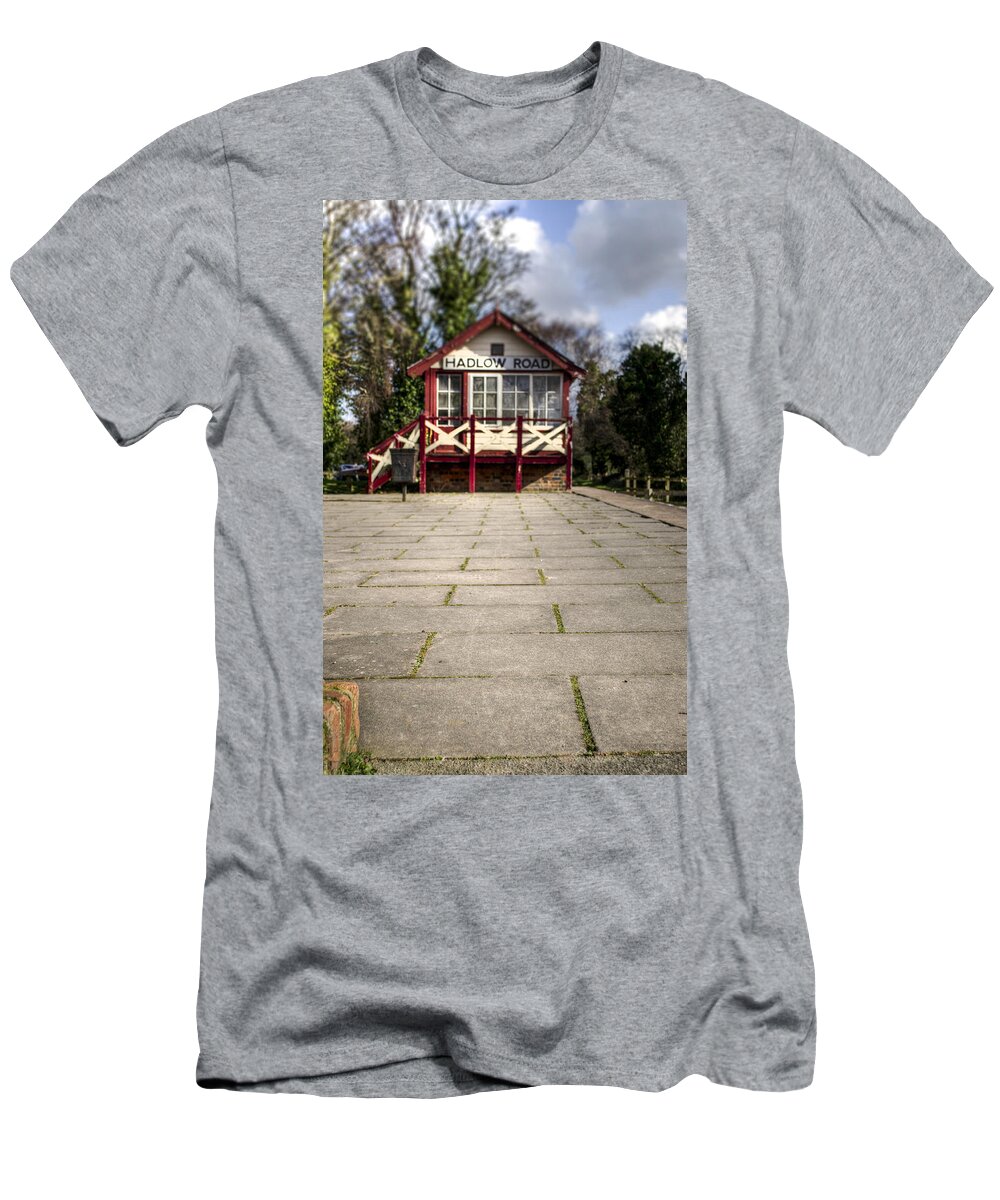 Railroad T-Shirt featuring the photograph Signal Box by Spikey Mouse Photography