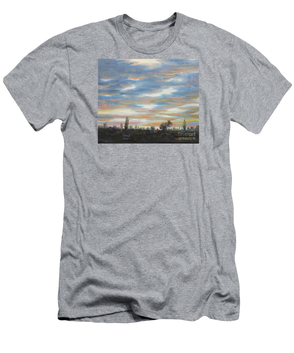 Landscapes T-Shirt featuring the painting Sky by Vesna Martinjak