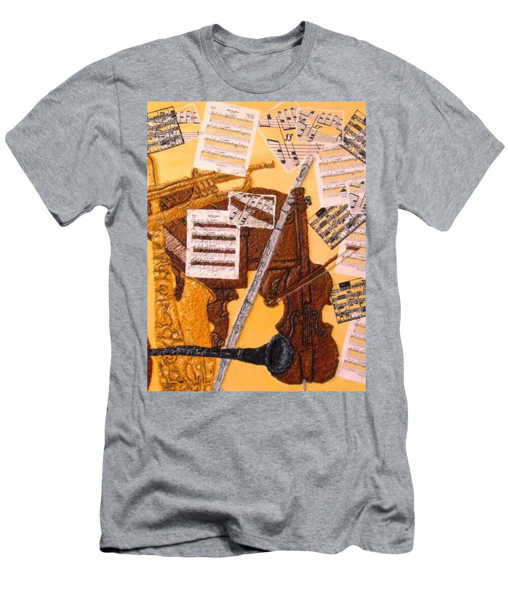 Smooth Jazz T-Shirt featuring the painting Smooth Jazz by Leslye Miller