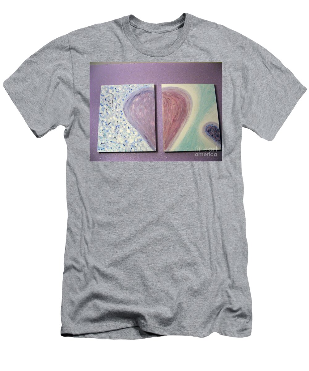 Acrylic T-Shirt featuring the painting Soul Mate Heart by Mars Besso